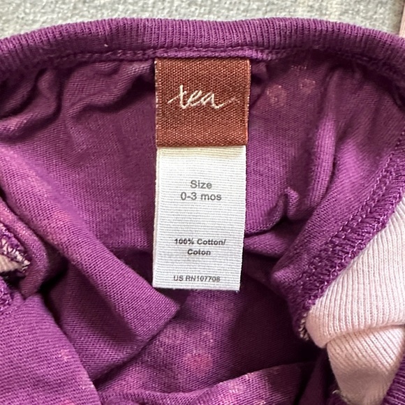 TEA- Floral Purple Baby Romper - Picture 5 of 5